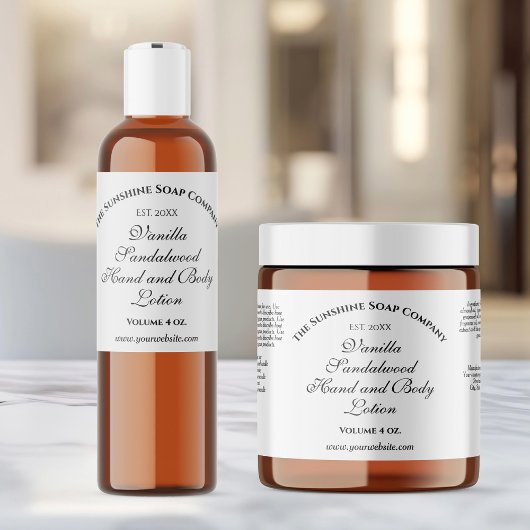 Cosmétique Vintage classique Étiquette bouteille