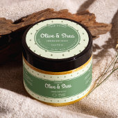 Cosmétiques du cercle vert rétro Jar Étiquette