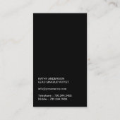 COSMÉTIQUES ET CARTE DE VISITE DE MAQUILLAGE (Dos)