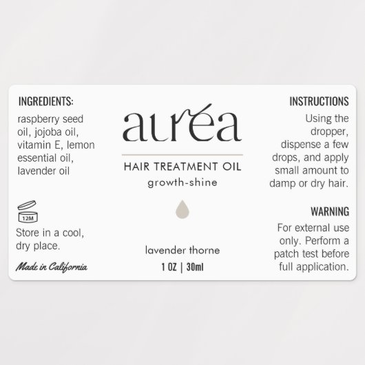 Cosmetisch 1 OZ/30ml druppelflesje Waterdicht Etik Labels (Design 1)