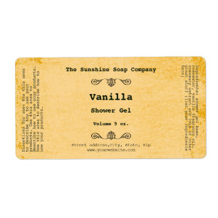 Cosmetisch label op basis van bijtende wetherinige