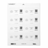 Cosmetisch Product Sticker Sjabloon Huidverzorging (Full Sheet)