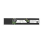 Cosmetische Bar Zeep Belly Band Label Wrap Zwart R Uitnodigingen Wikkel (Vlak)