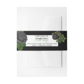 Cosmetische Bar Zeep Belly Band Label Wrap Zwart R Uitnodigingen Wikkel (Voorkant Voorbeeld)