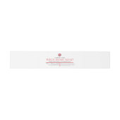 Cosmetische Bar Zeep Buik Band Label Wrap Pink Ros Uitnodigingen Wikkel (Vlak)