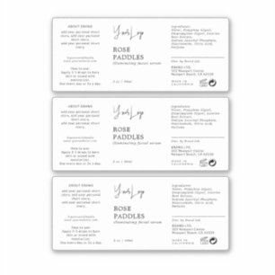 Cosmetische Dropper Flaceletiket Sticker