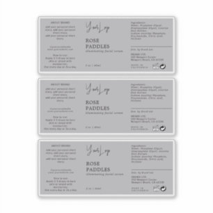 Cosmetische Dropper Flaceletiket Sticker