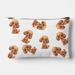 Cosmetische en toilettassen (bruine poedelpuppy) etui