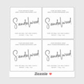 Cosmetische-kaarsenlabel met modern script sticker (Vel)