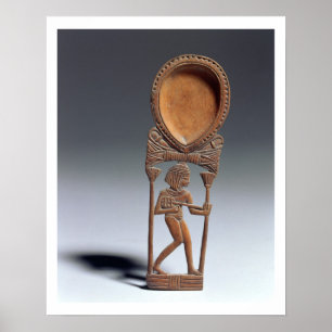 Cosmetische lepel met een figuur lutenist, New Ki Poster