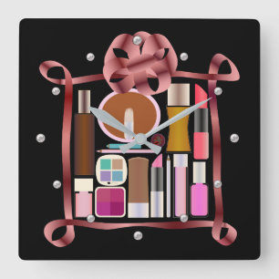 Cosmetische set vierkante klok