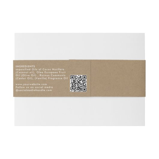 Cosmetische staaf - Sjabloon - Etiket - verpakking Uitnodigingen Wikkel (Achterkant Voorbeeld)