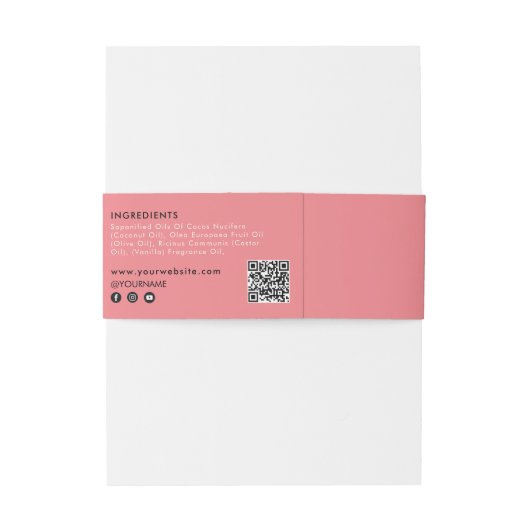 Cosmetische staaf - Sjabloon - Etiket - verpakking Uitnodigingen Wikkel (Achterkant Voorbeeld)