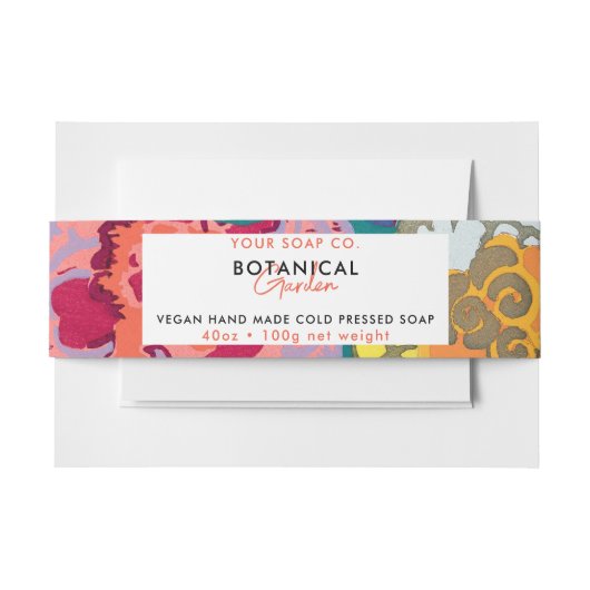 Cosmetische staaf Zeep band Etiket Verpakking Kleu Uitnodigingen Wikkel (Voorkant Voorbeeld)