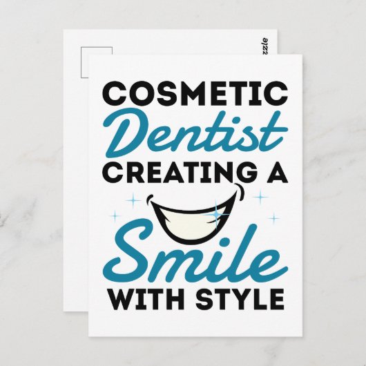 Cosmetische Tandarts Tandheelkunde Glimlach Stijl Briefkaart (Voorkant / Achterkant)