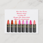 Cosmetische verkoper visitekaartje (Achterkant)