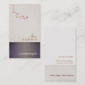 Cosmetologie Linen en houtextuur Kijk Salon Visitekaartje (Voorkant / Achterkant)