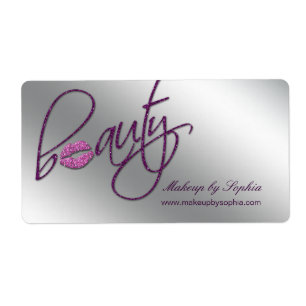 Cosmetologie Maquillage Étiquette de adresse Rose 