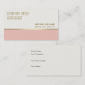 Cosmetologist Elegant Salon Light Pink Massage Visitekaartje (Voorkant / Achterkant)