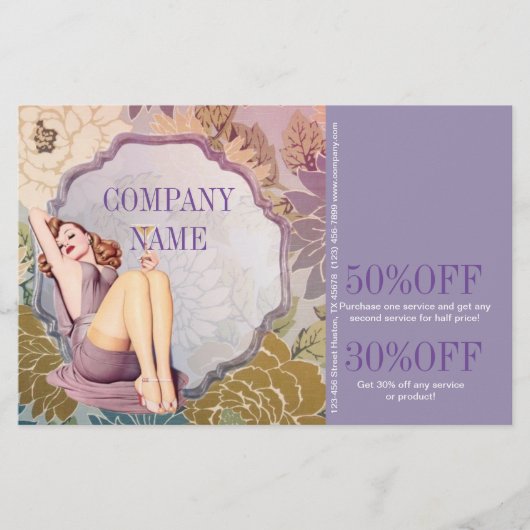 Cosmetologist Haarvisagist SPA Salon Flyer (Voorkant)