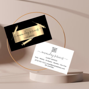 Cosmetologist Spuit Botox B12 QRCode Black Visitekaartje