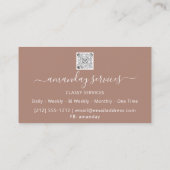 Cosmetologist Spuit Botox B12 QRCode Brown Visitekaartje (Achterkant)