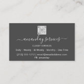 Cosmetologist Spuit Botox B12 QRCode Grey Gold Visitekaartje (Achterkant)