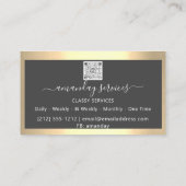 Cosmetologist Spuit Botox B12 QRCode Grey Gold Visitekaartje (Achterkant)