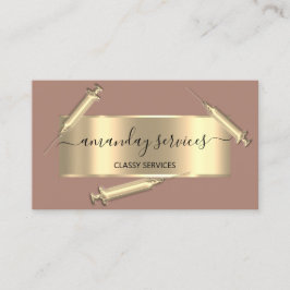 Cosmetologist Spuit Botox B12 QRCode Roos Visitekaartje