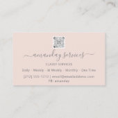 Cosmetologist Spuit Botox B12 QRCode Roze Visitekaartje (Achterkant)