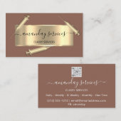 Cosmetologistisch spuit Botox B12 QRCode omhuld Visitekaartje (Voorkant / Achterkant)