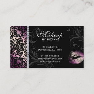 Cosmetologue Carte de visite Floral Purple