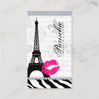 Cosmetologue Carte de visite Paris Tour Eiffel