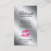 Cosmetologue Carte de visite Parties scintillant Z (Dos)