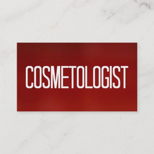 Cosmetologue Carte de visite rouge (Devant)