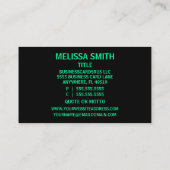 Cosmetologue Damask Carte de visite (Dos)