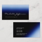 Cosmetologue de la calligraphie noire bleue Carte  (Devant / Derrière)