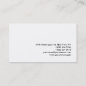 Cosmetologue Grey White Carte de visite (Dos)
