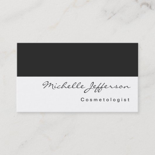 Cosmetologue Grey White Carte de visite (Devant)