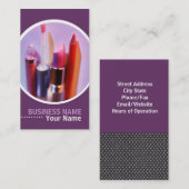 Cosmetologue ou maquillage Carte de visite (Devant / Derrière)