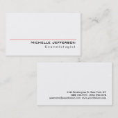 Cosmetologue Rouge noir blanc Carte de visite (Devant / Derrière)