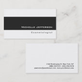 Cosmetologue tendance Carte de visite noir blanc (Devant / Derrière)