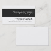 Cosmetologue unique Carte de visite noir blanc (Devant / Derrière)