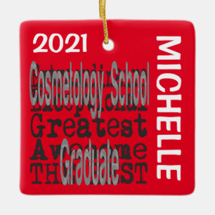 Cosmetology School Afstuderen Extraordinaire CUSTO Keramisch Ornament