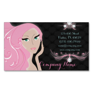 Cosmetoloog make-up artiest Salon haarstylist Visitekaartje Magneet