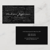 Cosmetoloog Wall Brick Calligraphy Visitekaartje (Voorkant / Achterkant)