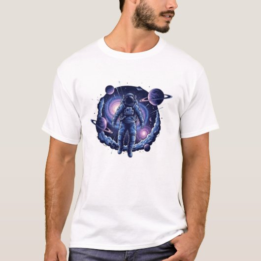 Cosmic Astronaut T-Shirt | Surreal Galaxy Space (Devant)