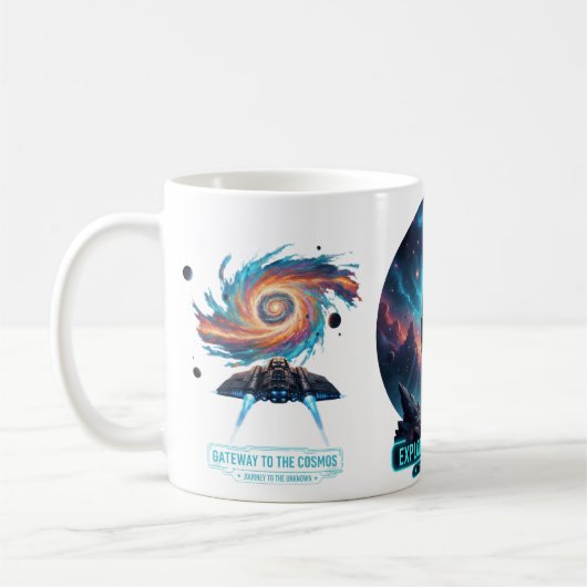 Cosmic Astronaut Unknown Space Explorer Deep Mug (Gauche)