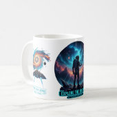 Cosmic Astronaut Unknown Space Explorer Deep Mug Koffiemok (Voorkant links)