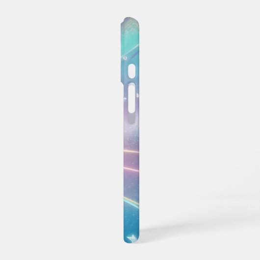 Cosmic Aurora Ribbon Phone Case iPhone 16 Hoesje (Linkerkant)